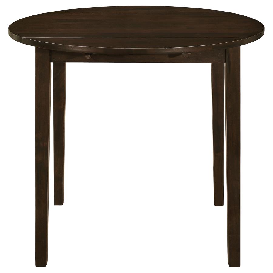 Bucknell 3-piece Round Drop Leaf Dining Table Set Cappuccino - 130005