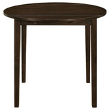 Bucknell 3-piece Round Drop Leaf Dining Table Set Cappuccino - 130005