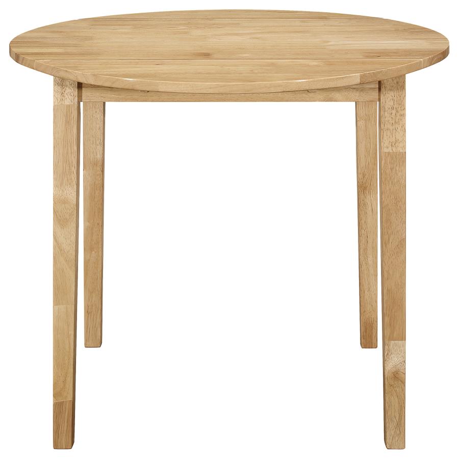 Bucknell 3-piece Round Drop Leaf Dining Table Set Natural - 130006