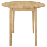 Bucknell 3-piece Round Drop Leaf Dining Table Set Natural - 130006