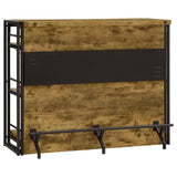 Renaldi 3-shelf Home Bar Wine Cabinet Rustic Nutmeg - 130071