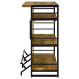 Renaldi 3-shelf Home Bar Wine Cabinet Rustic Nutmeg - 130071