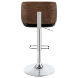 Folsom Upholstered Adjustable Bar Stool Black and Chrome - 130502