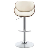 Harris Adjustable Bar Stool Ecru and Chrome - 130505