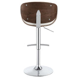 Harris Adjustable Bar Stool Ecru and Chrome - 130505