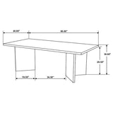 Tyler 80-inch Solid Wood Dining Table Mango Brown - 130511