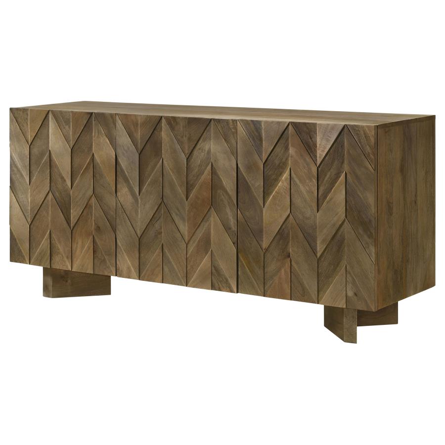 Tyler 3-door Solid Wood Sideboard Buffet Cabinet Mango Brown - 130515