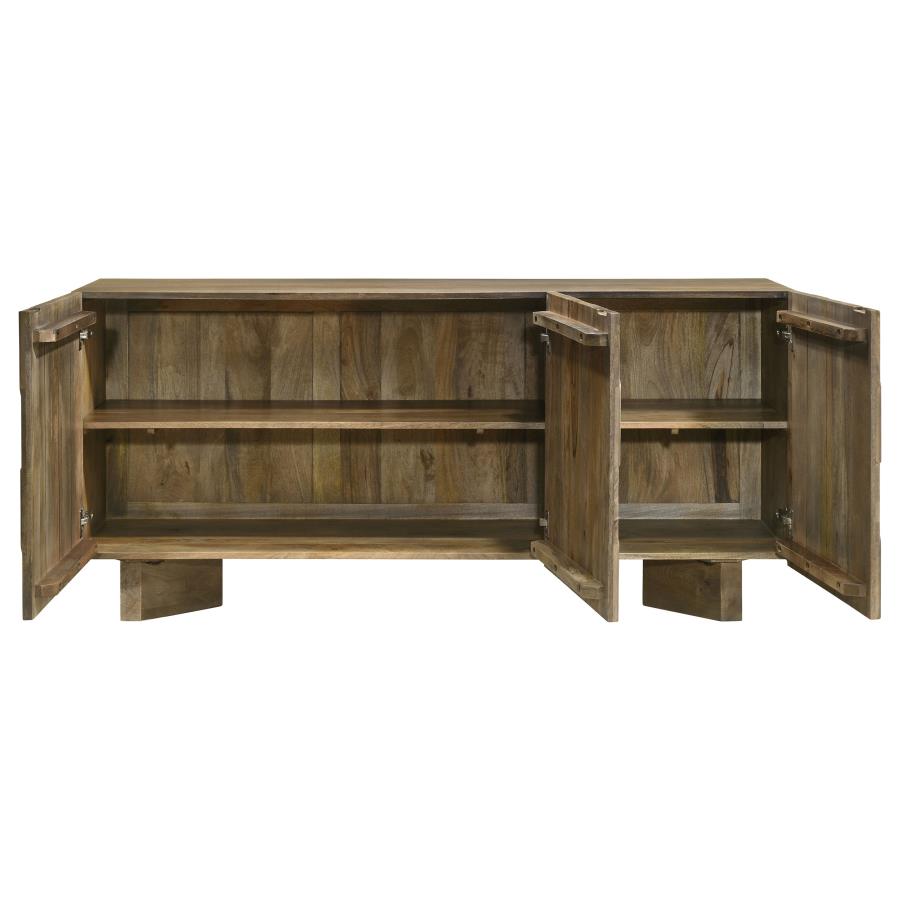 Tyler 3-door Solid Wood Sideboard Buffet Cabinet Mango Brown - 130515