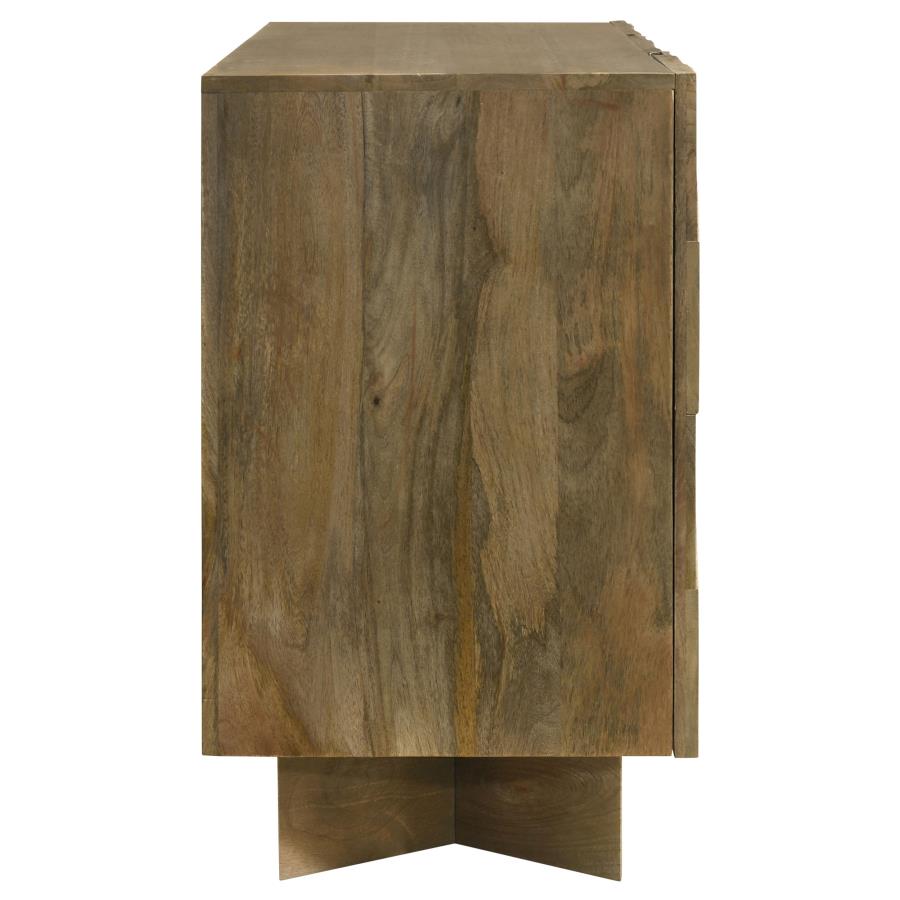 Tyler 3-door Solid Wood Sideboard Buffet Cabinet Mango Brown - 130515