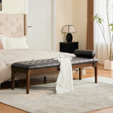 Upholstered End Of Bed Bench With Headrest