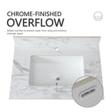 Elegant Bathroom Vanity Top With Rectangular Ceramic Sink And Backsplash
