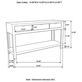 Tucker - 3 Drawer Console Table With Lower Shelf - Natural