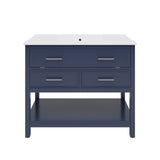 Bathroom Vanity With Ceramic Sink, Tip Out Tray & 2 Full Extension Drawers