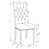 Tufted Rolled Backrest Side Chairs (Set of 2)