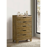 Packard - 5 Drawer Chest - Oak