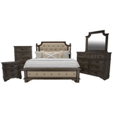 Charleston Queen Padded Bed - CHARQF+CHARQH+CHARQR