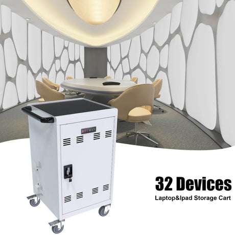 Mobile Charging Cart Station For book, Tablet And Laptop Computer With Power Strip Included