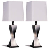 Keene 30-inch Tapered Shade Table Lamp Silver (Set of 2) - 1497