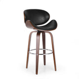 Lumos - Mid Century Modern Upholstered Swivel Barstool