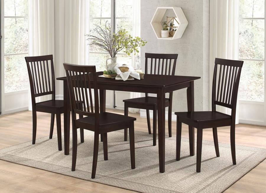 Gomez 5-piece Rectangular Dining Table Set Cappuccino - 150152