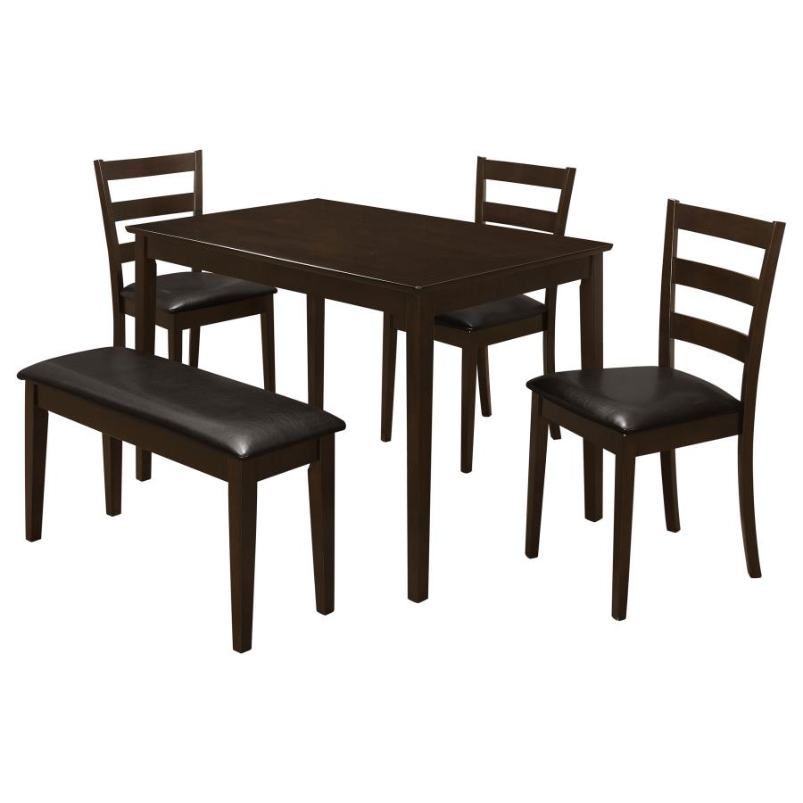 Guillen 5-piece Rectangular Dining Table Set Cappuccino - 150232