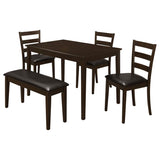 Guillen 5-piece Rectangular Dining Table Set Cappuccino - 150232