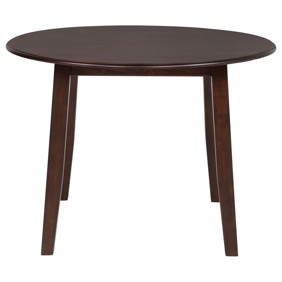 Barton 5-piece Round Wood Dining Table Set Dark Brown - 150340