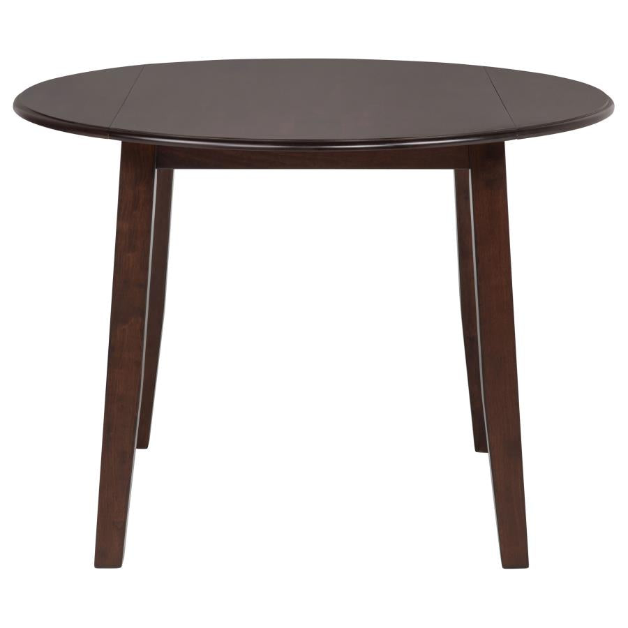 Barton 5-piece Round Wood Dining Table Set Dark Brown - 150340
