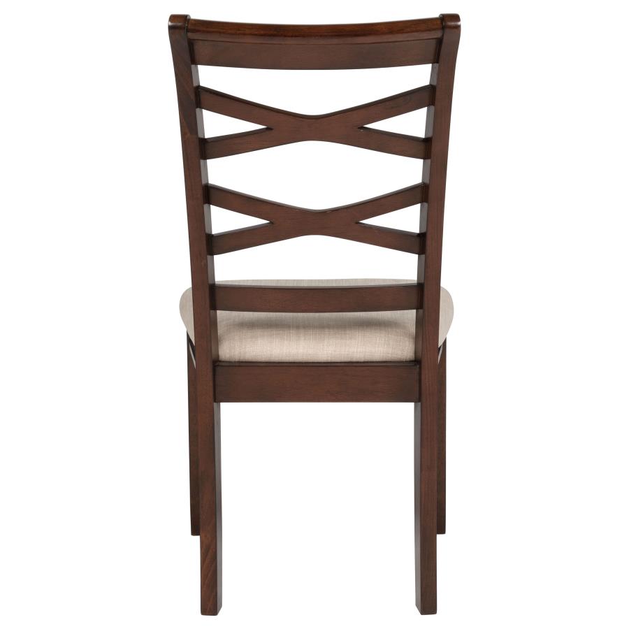 Barton 5-piece Round Wood Dining Table Set Dark Brown - 150340