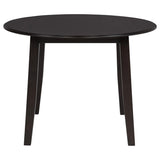 Catley 5-piece Round Drop Leaf Dining Table Set Dark Coffee - 150350