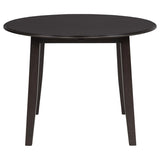 Catley 5-piece Round Drop Leaf Dining Table Set Dark Coffee - 150350