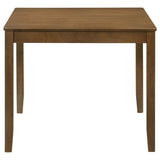 Parkwood 5-piece Square Dining Table Set Honey Brown - 150400
