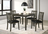 Parkwood 5-piece Square Dining Table Set Charcoal - 150410