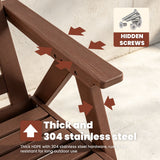 Outdoor Patio 3 Seat Sofa With Sunbrella Cushions - Brown