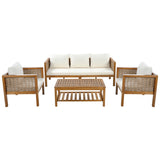 Patio Set Outdoor With Coffee Table And Cushions