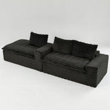 Modular Sofa, Convertible Twin Seat With Chaise Lounge
