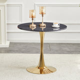 Round Dining Table & Thickened Top For Kitchen