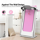 Foldable Treadmill 2.5Hp Electric Folding Treadmill Running Walking Machine For Home Gym, Max 265 Lbs Weight Capacity - Pink / White