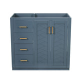Retro Style Bathroom Vanity, 3 Drawers & Soft Closing Doors
