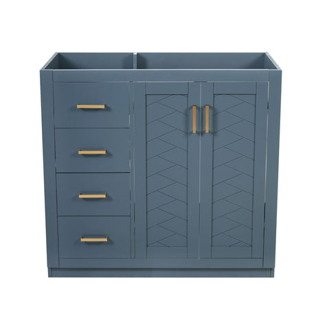 Retro Style Bathroom Vanity, 3 Drawers & Soft Closing Doors