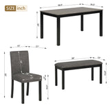 Modern Dining Table Set With Upholstered Chairs For Dining Room