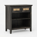 Storage Cabinet With 2 Drawers And 2 Shelves - Coffee