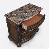 3 Drawers Nightstand - Brown / Cherry