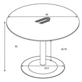 Round Dining Table With Pedestal Base - Warm Walnut