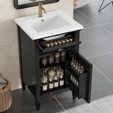 Bathroom Vanity With Sink, Adjustable Shelf, Tilt-Out Drawer