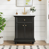 Modern Bathroom Vanity With Tip-Out Drawer And Soft-Close Hinges