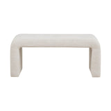 Modern Contemporary Boucle Waterfall Bench