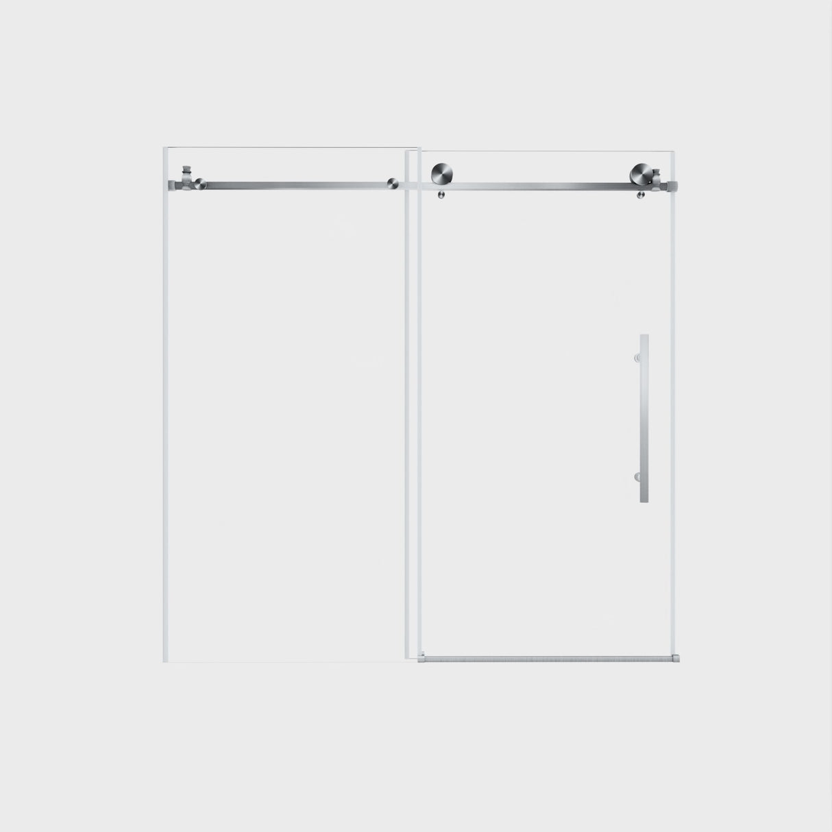 Frameless Shower Door, Smooth Sliding Tracks
