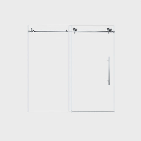 Frameless Shower Door, Smooth Sliding Tracks