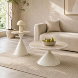 2 Piece Coffee Round Table Set